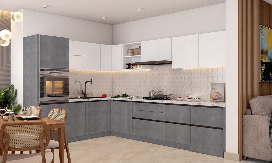 An L-Shaped Kitchen With An Appliance Garage (1)