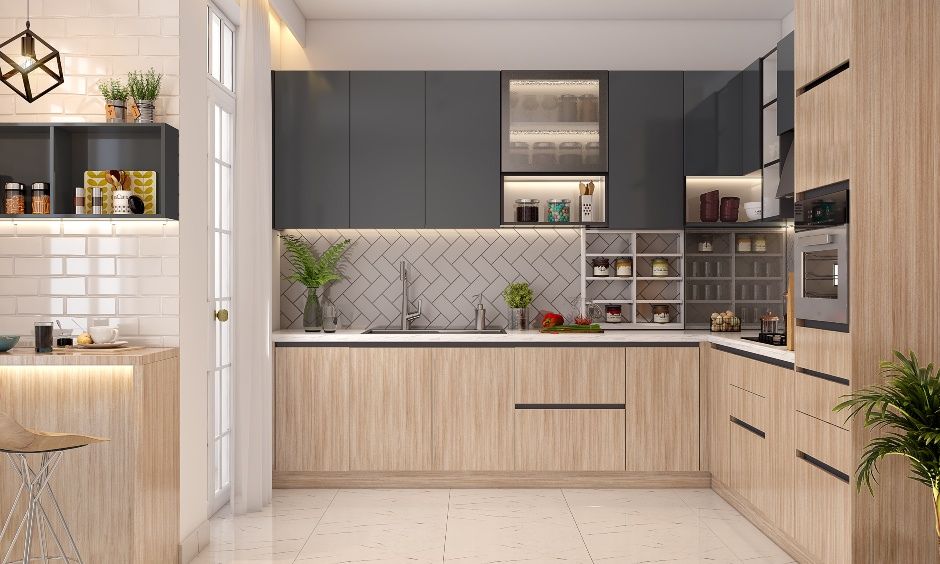 An Open Kitchen With An Extended Breakfast Counter (1)