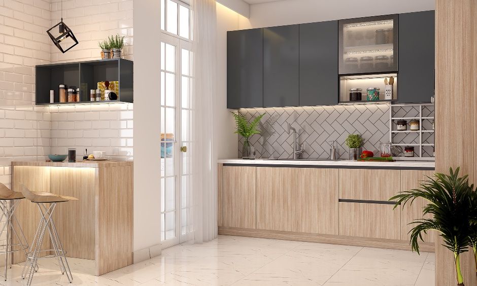 An Open Kitchen With An Extended Breakfast Counter (2)