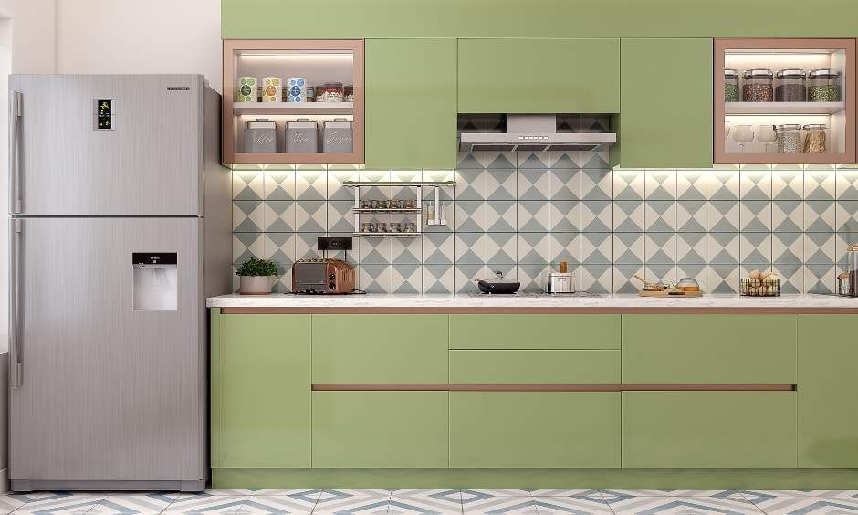 An Open Straight Kitchen In Fresh Colours (2)