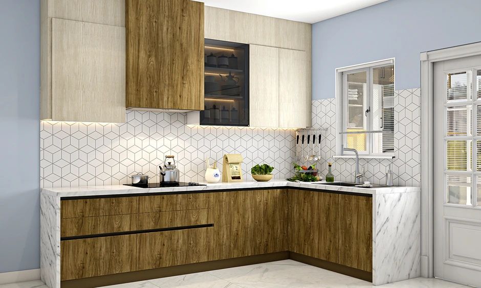 Modern Wood and Marble Kitchen With Industrial (2)